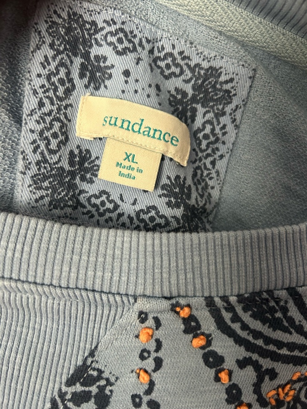 Sundance Light Blue Bandana-Print Sweatshirt - Picture 2 of 3